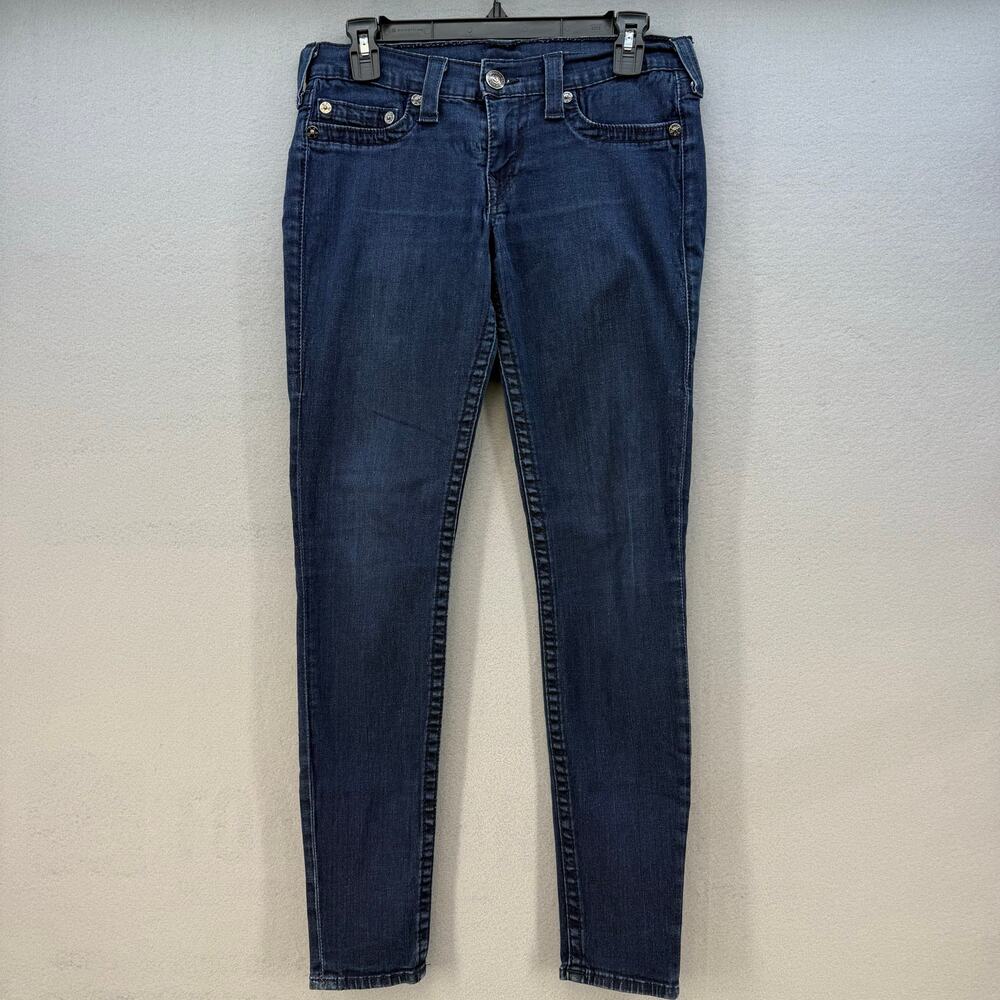 True Religion Jeans Women's 30 (10) Dark Blue Casey Skinny Ankle Classic USA